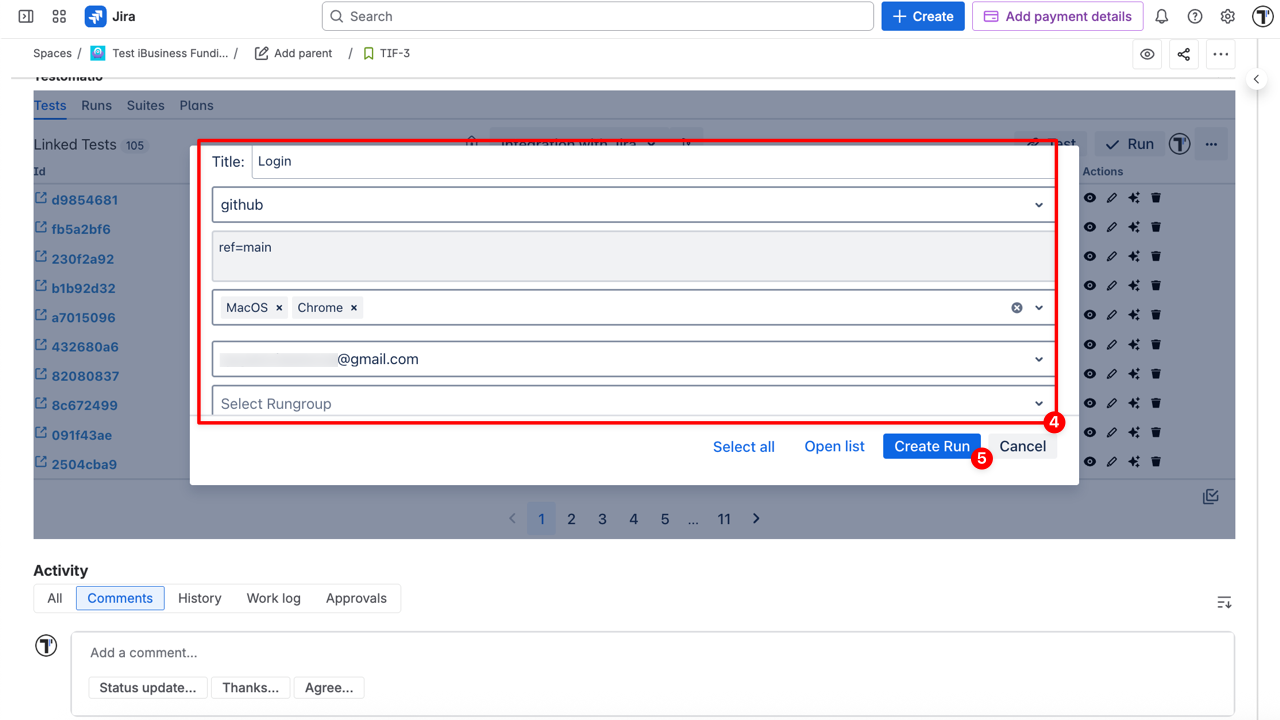 Create Automated Run